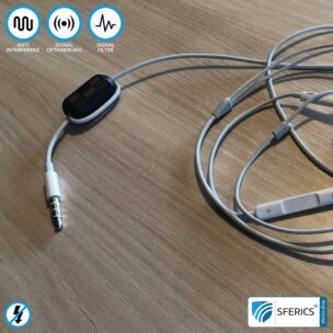 Ferritkern Filter gegen Elektrosmog im Headsetkabel | schwarz, klickbar, für 5 mm Kabel | GRATIS 1 Stück als Geschenk!