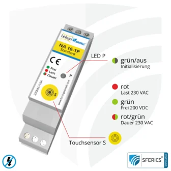 Master / Netzfreischalter NA 16-1P FUNK mit dualer Betriebsart | Masterschalter Set-Up | baubiologische Funktechnik nach EnOcean Standard | inklusive LED Kontrollleuchte