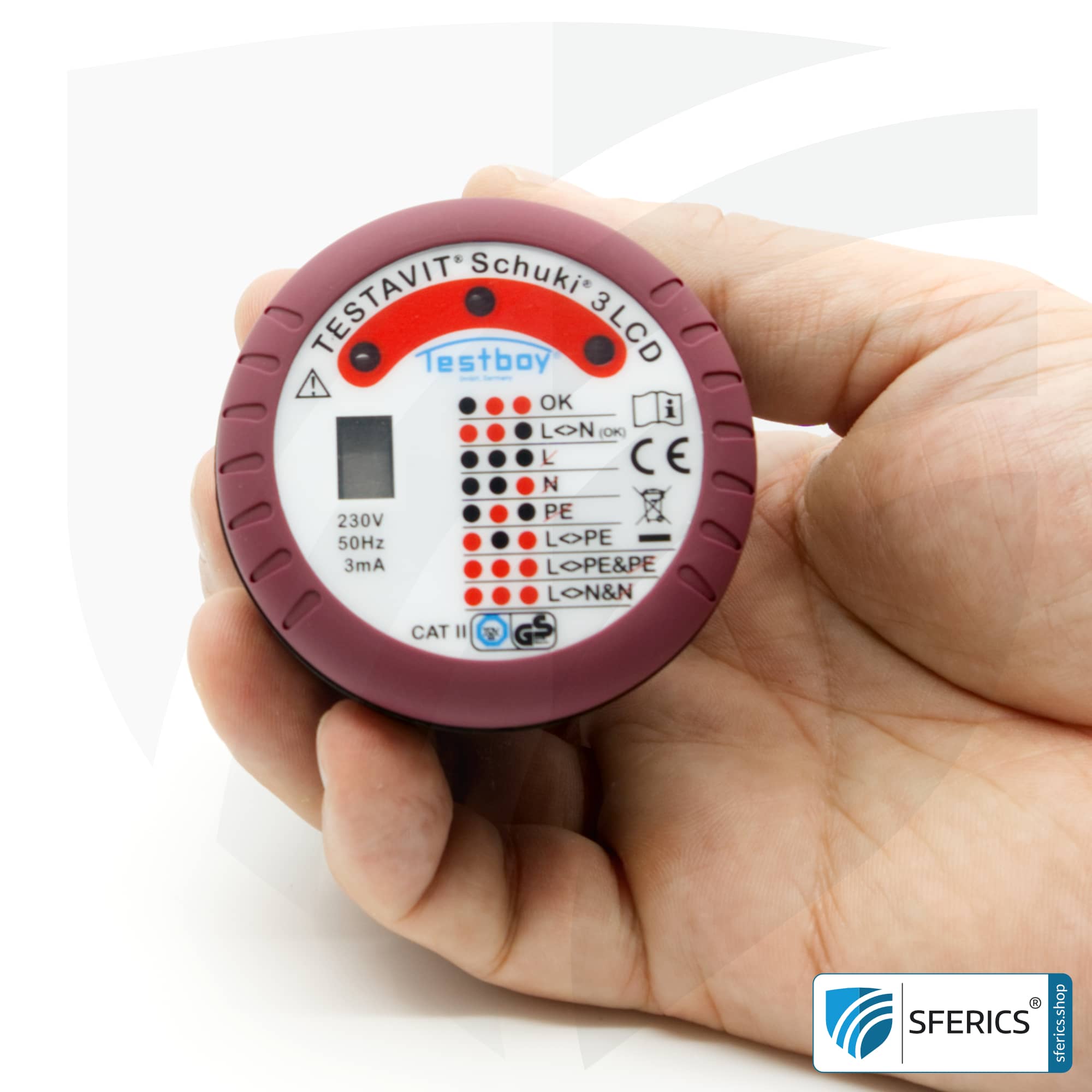 TESTAVIT SCHUKI 3 LCD | Steckdosen Sockel Prüfgerät | Schneller Check der Erdung und Verdrahtung 4 TESTAVIT SCHUKI 3 LCD | Steckdosen Sockel Prüfgerät | Schneller Check der Erdung und Verdrahtung