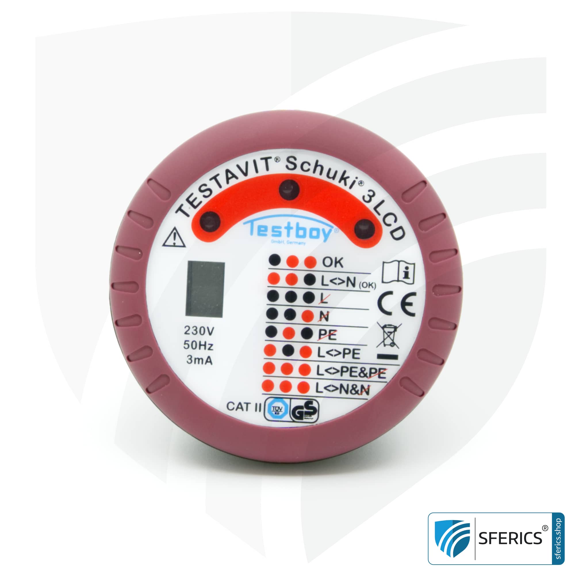 TESTAVIT SCHUKI 3 LCD | Steckdosen Sockel Prüfgerät | Schneller Check der Erdung und Verdrahtung 7 TESTAVIT SCHUKI 3 LCD | Steckdosen Sockel Prüfgerät | Schneller Check der Erdung und Verdrahtung