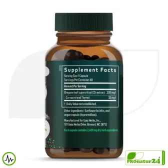 OIL OF OREGANO von Gaia Herbs | Power-Pflanze für die natürliche Widerstandsfähigkeit | Verdauung | Vitalität | Wohlbefinden | 60 Kapseln