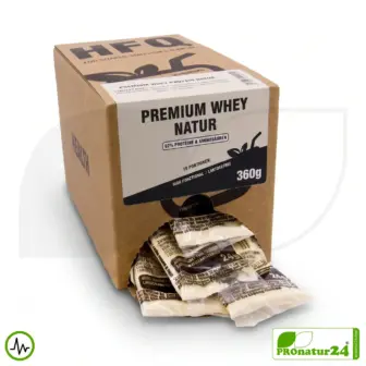 VitalShake Whey Protein Isolat Natur | Sachet Box mit 15 Portionen | laktosefrei | HFQ